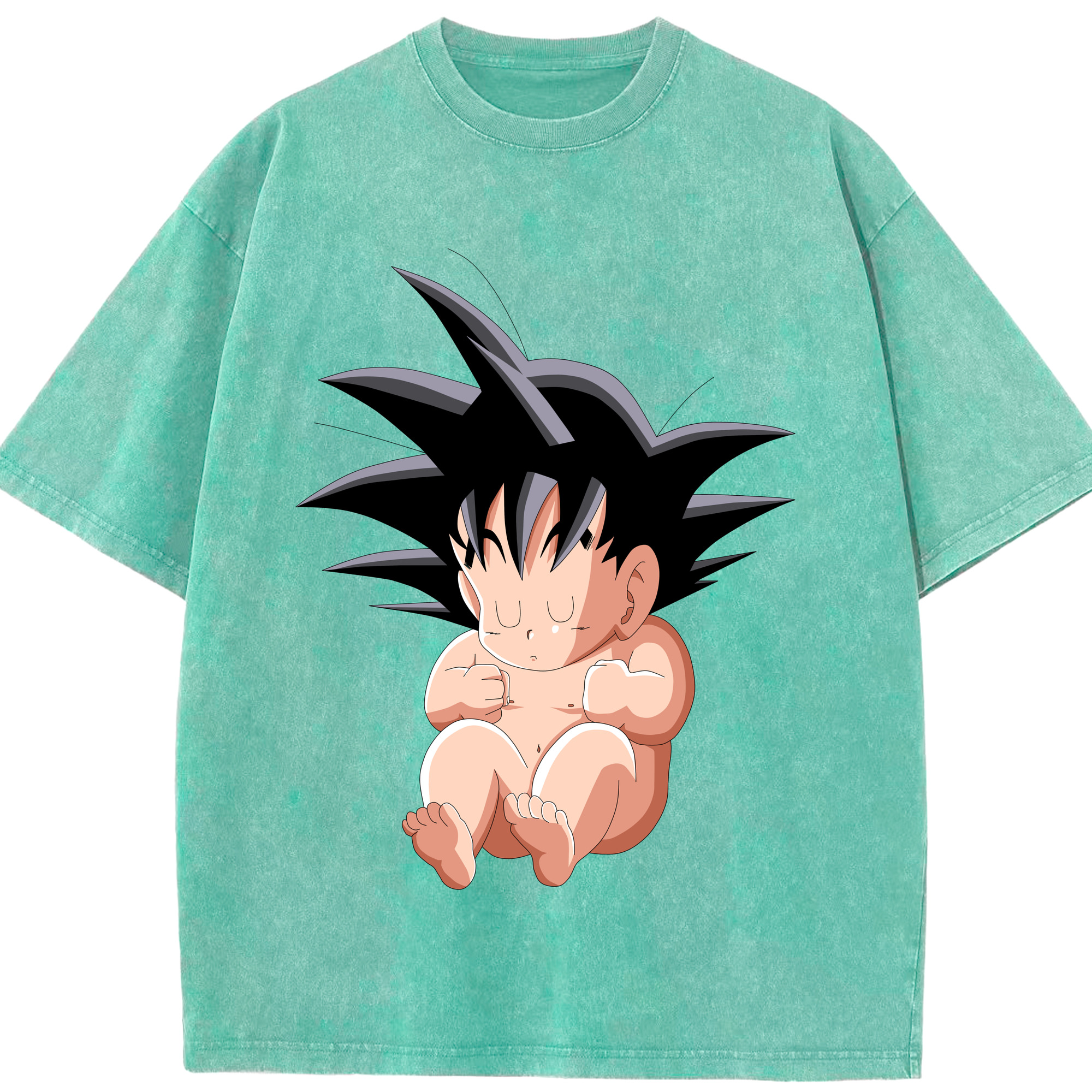 （画像用） ドラゴンボール 孫悟空（そん ごくう）Son Goku カカロット DRAGON BALL Kakarotto 綿100% ヴィンテージ風 半袖Tシャツ（フロントプリント）